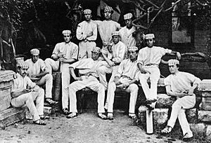Harrow cricket team of 1869 for the match against Eton.jpg