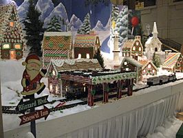 Hyatt Regency Reston gingerbread village with model trains (2)