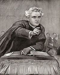 Illustration of Reginald John Campbell preaching from R. J. Campbell (1903)