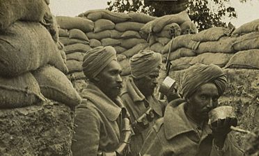 Indian soldiers in trench, Gallipoli,1915