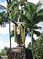 Kamehameha statue Wailoa River, Hilo