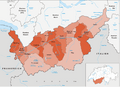 Karte Kanton Wallis Bezirke 2010