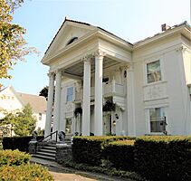 Knox Mansion portico from west