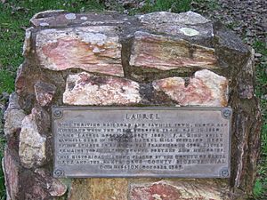 Historical marker at Laurel