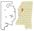 Leflore County Mississippi Incorporated and Unincorporated areas Morgan City Highlighted