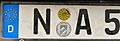 Licence plate N-A 5 Nürnberger Land
