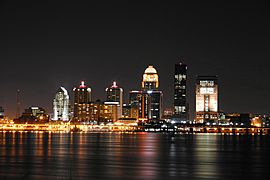 Louisville skyline night