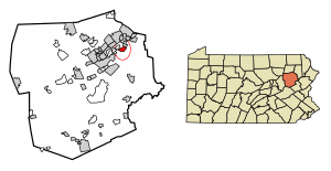 Location of Laflin in Luzerne County, Pennsylvania.