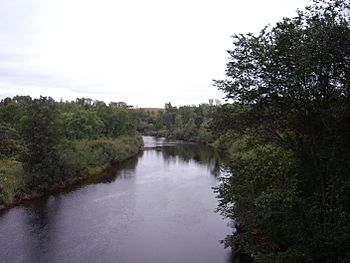 Magnetawan River from HWY11 Burks Falls Looking Downstream.JPG