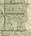 Map of Inver Grove from the 1874 Minnesota State Atlas (cropped)
