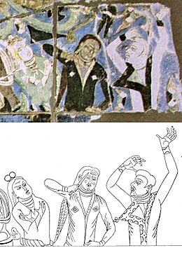 Maya Cave 224, mourners of the Buddha