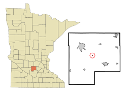 Location of Biscaywithin McLeod County, Minnesota