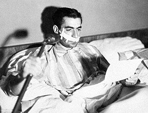 Mohamad Reza Shah Pahlavi in hospital 1949 jpeg