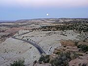 Moonrise over Escalante wilderness