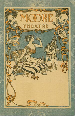 Moore Theatre 1900 program cover graphics