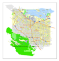 Mountain View city plan California USA