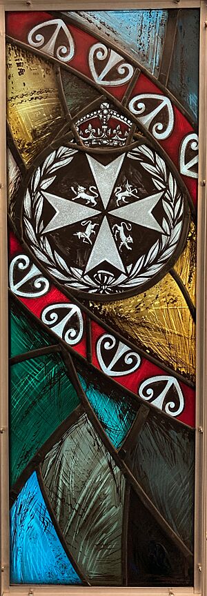 Order of St John stained glass window, Wellington Hospital, New Zealand