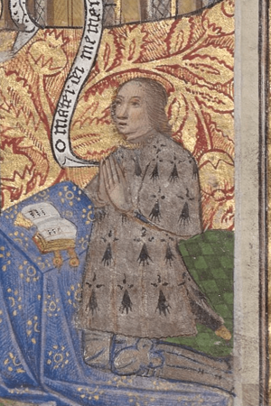 Pierre II de Bretagne en prière devant la Vierge à l'Enfant (cropped).png