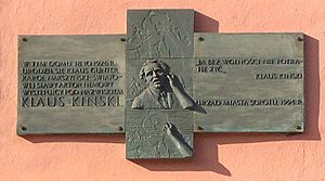 Plaque at Klaus Kinski's birthplace in Sopot 3