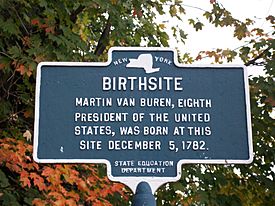 Plaque commemorating birthplace of Martin van Buren