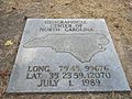 Plaque of the Geographical Center of North Carolina
