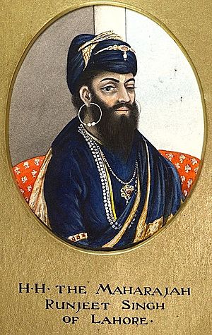 Portrait of a young Maharaja Ranjit Singh of the Sukerchakia Misl initially and later Sikh Empire