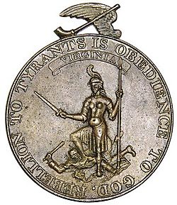 Rebellion to Tyrants colonial medal Virginia