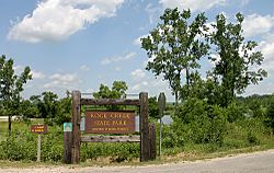 Rock Creek State Park sign