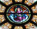 Saint Joseph Catholic Church (Wapakoneta, Ohio) - stained glass, organ loft, detail of angel