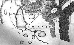 Seven Lakes - 1883 map