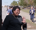 Stacey Abrams campaigning in 2018