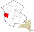 Sullivan County New York incorporated and unincorporated areas Cochecton highlighted