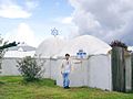 Tent version of Embassy for Extraterrestrial Elohim for Raëlian seminar in Columbia, South America