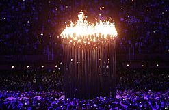 The olympic flame in the london 2012 games
