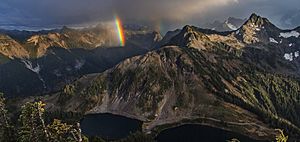 Twin Lakes Rainbow by Andy Porter, Mt Baker Snoqualmie National Forest (31988152531)