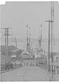 USAT ROSECRANS and LAWTON docked at the foot of University St in Seattle, preparing to transport US troops to China, 1900 (PEISER 134)