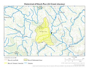 Watershed of Marsh Run (Oil Creek tributary)