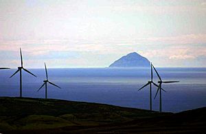 Windmills and Ailsa Craig aka Paddy's Milestone rotated