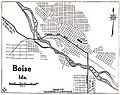 1917 map Boise, Idaho Automobile Blue Book