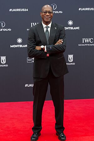 25th Laureus World Sports Awards - Red Carpet - Edwin Moses - 240422 183657-2