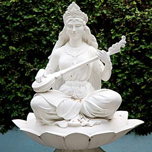 A Saraswati Statue in park