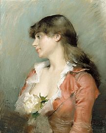 Albert Edelfelt - Profile of a Young Woman - A I 539 - Finnish National Gallery