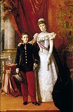 Alfonso XIII y María Cristina Regente. 1898. Luis Alvarez Catalá