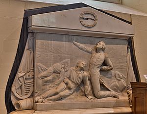 Armagh St. Patrick's Cathedral of the Church of Ireland South Aisle Monument Thomas Osborne Kidd by Thomas Farrell Relief 2019 09 09