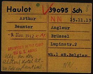 Arthur Haulot Dachau Arolsen Archives