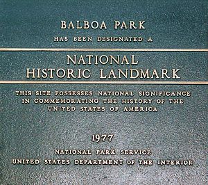 Balboa Park (plaque)