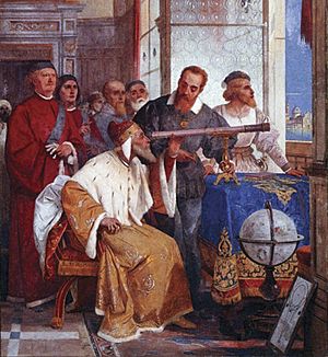 Bertini fresco of Galileo Galilei and Doge of Venice