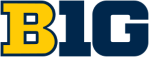 Big Ten logo in Michigan colors