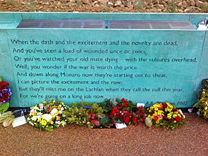 Boer War Memorial Canberra script