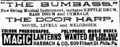 Bumbass advertisment, Harbach and Company, New York Clipper, 1894